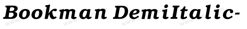 Bookman DemiItalic字体转换